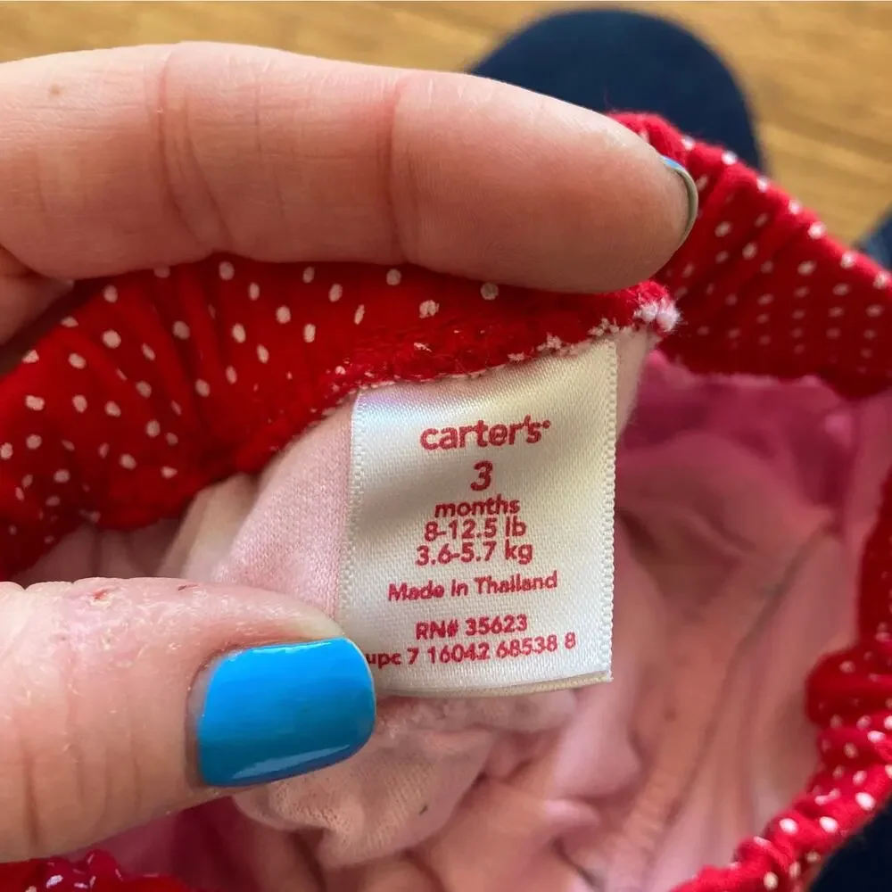 Carter’s Strawberries Pull On Baby’s Skirt, Size 3M